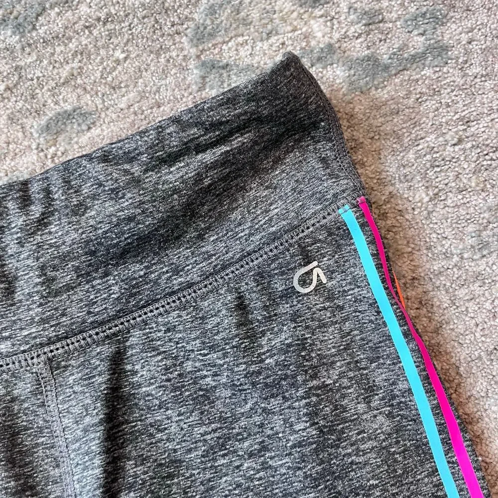 Gap Charcoal Gray GapFit Side Stripe Sport Leggings M